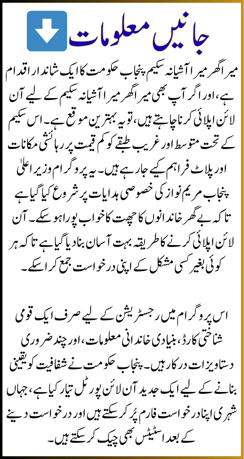 Mera Ghar Mera Ashiana Scheme Online Apply